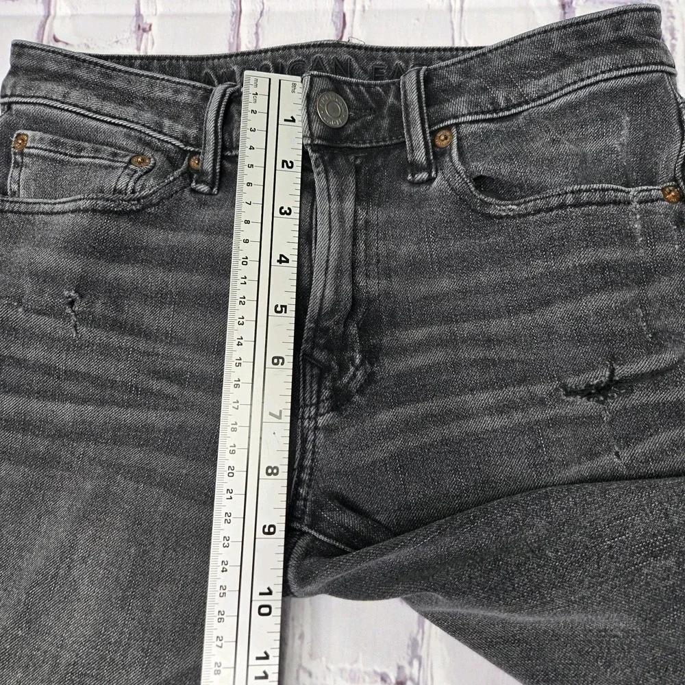 American Eagle AirFlex 360 Men's Size 29x30 Faded Black Distressed Skinny Jeans